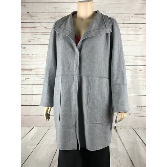 KENNETH COLE Gray Sweater Coat Jacket Size 1X - Picture 11 of 11